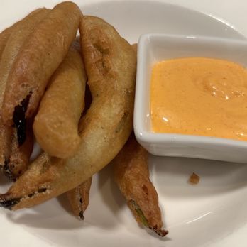 Jacob's Pickles Time Out Market - Fried pickles with spicy red mayo - Comfort Food Near Me - Brooklyn, New York