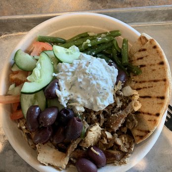 FRESKO Greek Kitchen - Rice bowl with gyro chicken - Greek Near Me - Raleigh, North Carolina