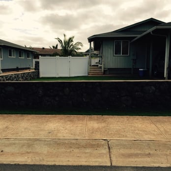 Vinyl Tech & Masonry - CMU moss rock wall and vinyl gate. - Fences & Gates Near Me - Waipahu, Hawaii Vinyl Tech & Masonry - CMU moss rock wall and vinyl gate. - Fences & Gates Near Me - Waipahu, Hawaii