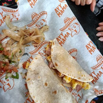Ayy Mama Taqueria - Breakfast tacos bacon and ham - Tacos Near Me - Ferris, Texas Ayy Mama Taqueria - Breakfast tacos bacon and ham - Tacos Near Me - Ferris, Texas