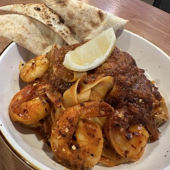 Centro Cali Brewing - Spicy Diablo Shrimp Pasta - Breweries Near Me - Bakersfield, California