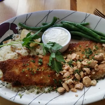 Anthony's at Sinclair Inlet - Idaho rainbow trout with rice. - Seafood Near Me - Bremerton, Washington Anthony's at Sinclair Inlet - Idaho rainbow trout with rice. - Seafood Near Me - Bremerton, Washington