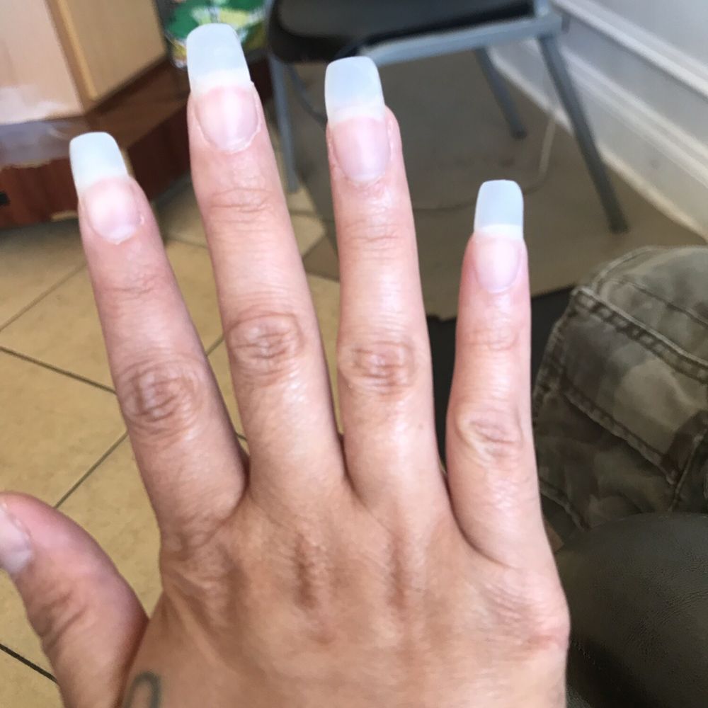 Zoom in! Uneven and way too much acrylic.