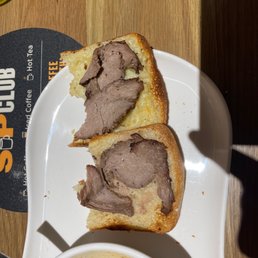 Steak sandwich with no steak. See the problem Steak sandwich with no steak. See the problem