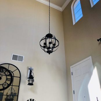 Greg's Electric - Light fixture on 19ft ceiling - Electricians Near Me - Brentwood, California Greg's Electric - Light fixture on 19ft ceiling - Electricians Near Me - Brentwood, California