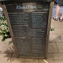 Menu for the food truck Menu for the food truck