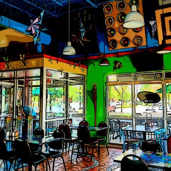 Mucho Buenos - Mucho Bueno's entry foyer & interior. Black blimp in window is the back of an OPEN sign * Great food & service. Worth a L@@K - Mexican Near Me - Brunswick, Ohio