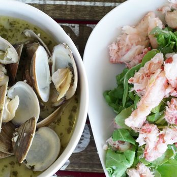 Bluewater Grill - Streamed clams in white wine sauce and crab salad - Seafood Near Me - Phoenix, Arizona