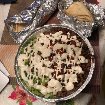 The Halal Guys - Regular beef platter EXTRA PROTEIN, and they even hooked me up with extra pita for free! - Halal Near Me - Teterboro, New Jersey The Halal Guys - Regular beef platter EXTRA PROTEIN, and they even hooked me up with extra pita for free! - Halal Near Me - Teterboro, New Jersey