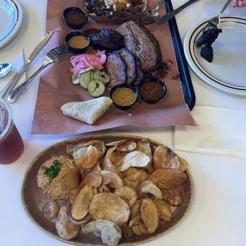 LeRoy and Lewis Barbecue - Our tray with brisket, frito pie, beef tongue ribs and pimento cheese and chips - Barbeque Near Me - Austin, Texas LeRoy and Lewis Barbecue - Our tray with brisket, frito pie, beef tongue ribs and pimento cheese and chips - Barbeque Near Me - Austin, Texas