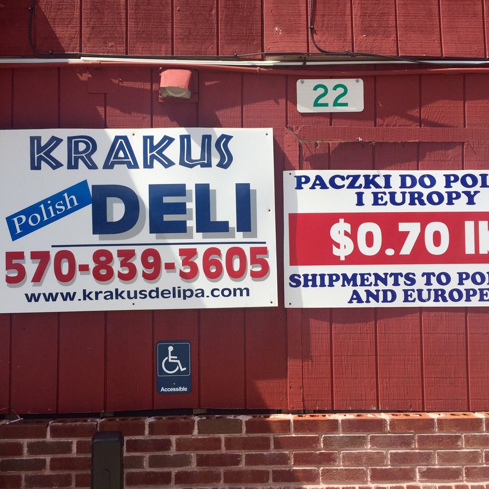 Krakus Polish Deli - a red brick building with a sign that says krakus polish deli - Polish Near Me - Mount Pocono, Pennsylvania Krakus Polish Deli - a red brick building with a sign that says krakus polish deli - Polish Near Me - Mount Pocono, Pennsylvania