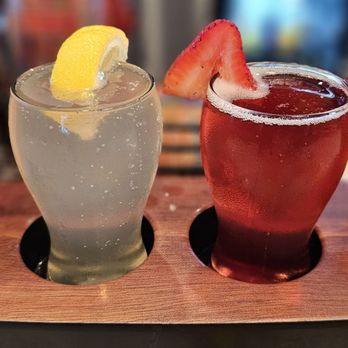 Broken Yolk Cafe - Mimosa flight...left to right: grapefruit, lemonade, pomegranate, cranberry - Breakfast & Brunch Near Me - Henderson, Nevada Broken Yolk Cafe - Mimosa flight...left to right: grapefruit, lemonade, pomegranate, cranberry - Breakfast & Brunch Near Me - Henderson, Nevada