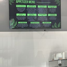 Appetizer menu Appetizer menu