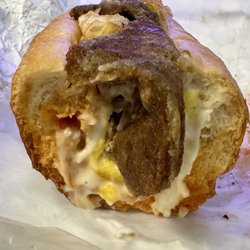 Scrapple egg and cheese