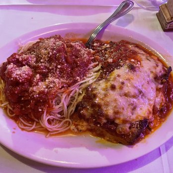 Casa Benedetto's Italian Caffe - Eggplant parmigiana with angel hair pasta - Italian Near Me - Saint Augustine, Florida Casa Benedetto's Italian Caffe - Eggplant parmigiana with angel hair pasta - Italian Near Me - Saint Augustine, Florida