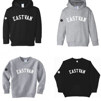 Grubwear - Crested EAST VAN Kids Crew neck sweats! - Accessories Near Me - Vancouver, British Columbia