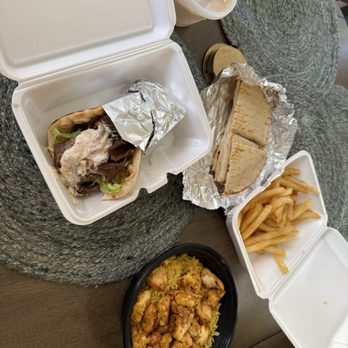 Manna Mediterranean - Fries Traditional Gyro Chicken Kabab Plate - Greek Near Me - Henderson, Nevada Manna Mediterranean - Fries Traditional Gyro Chicken Kabab Plate - Greek Near Me - Henderson, Nevada