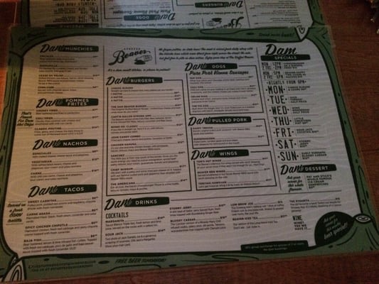 Menu photo 2 The Stuffed Beaver Bondi, NSW Menu photo 2 The Stuffed Beaver Bondi, NSW