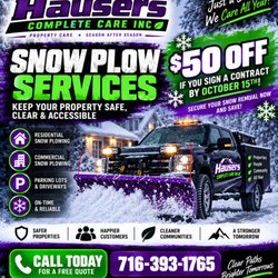 Hauser's Complete Care - Dont get stuck out in the cold let us take care of the snow #snowremoval #snowplowing