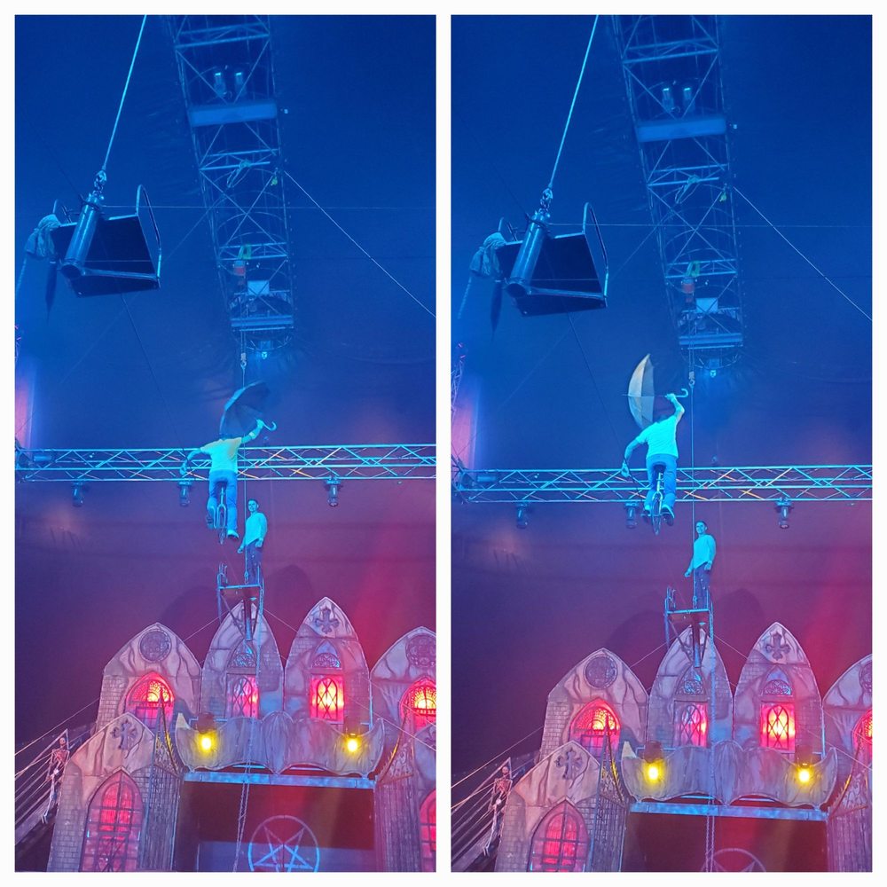 Paranormal Cirque - Unicycling on a tightrope - Performing Arts Near Me - Oakland, California Paranormal Cirque - Unicycling on a tightrope - Performing Arts Near Me - Oakland, California