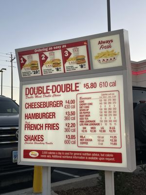 Menu photo 1 In-N-Out Burger Sparks, NV