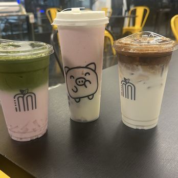 Micha Boba Tea Bar - Barbie Match Lychee Jelly  Strawberry Mochi w Boba Cloudy White Coffee - Juice Bars & Smoothies Near Me - Stanton, California
