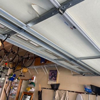 Precision Garage Door Service - Extra support plates - due to cracked panel edges. - Garage Door Services Near Me - San Jose, California