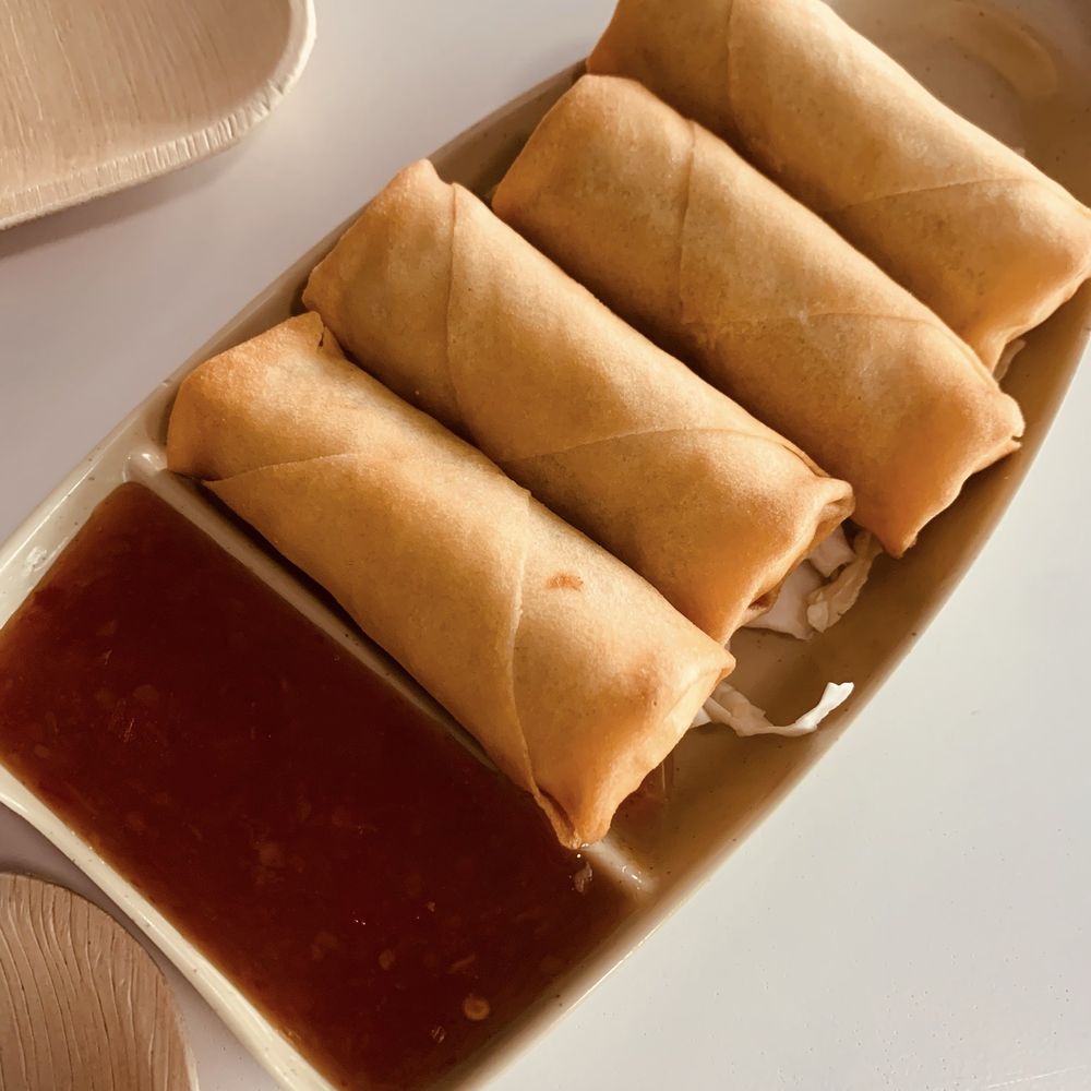 Puffy's Magic Dragon - Vegetarian Spring Rolls with dipping sauce - Asian Fusion Near Me - Carolina Beach, North Carolina Puffy's Magic Dragon - Vegetarian Spring Rolls with dipping sauce - Asian Fusion Near Me - Carolina Beach, North Carolina