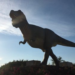 Dinosaurier Museum Altmühltal - T-Rex is out front to take pictures with.