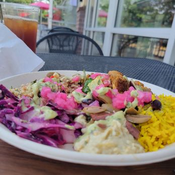 Garbanzo Mediterranean Fresh - Plate with not many toppings (I ordered pretty much them all) - Mediterranean Near Me - Ft. Collins, Colorado Garbanzo Mediterranean Fresh - Plate with not many toppings (I ordered pretty much them all) - Mediterranean Near Me - Ft. Collins, Colorado