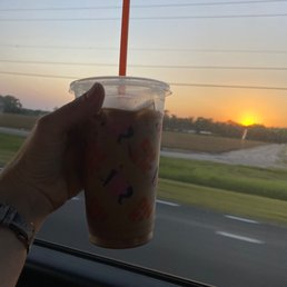 Iced coffee and a plant city sunset! Iced coffee and a plant city sunset!