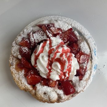 Sugar Rush - a dessert with whipped cream and strawberries - Food Trucks Near Me Sugar Rush - a dessert with whipped cream and strawberries - Food Trucks Near Me