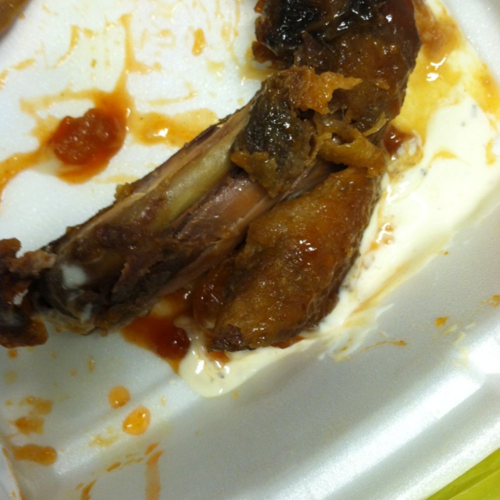 Jennys Carryout - Last piece of chicken...couldnt enjoy it, had to spit it out. Disguisting! Can you see the black area.....all rotten. Never again Jenny's! - Chinese Near Me - District Heights, Maryland