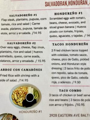 Menu photo 8 Diner Latino Baltimore, MD
