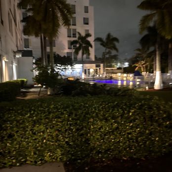 Aloft by Marriott Miami Doral - Back door entrance view of the pool - Hotels Near Me - Doral, Florida