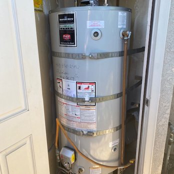 Dependable Water Heaters - Expertly placed 75-gallon water heater in its dedicated exterior closet. - Plumbing Near Me - San Jose, California