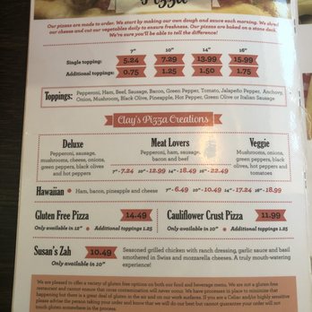 Clay's Cafe & Catering - Menu (7/23/2019) - Pizza Near Me - Hebron, Ohio Clay's Cafe & Catering - Menu (7/23/2019) - Pizza Near Me - Hebron, Ohio