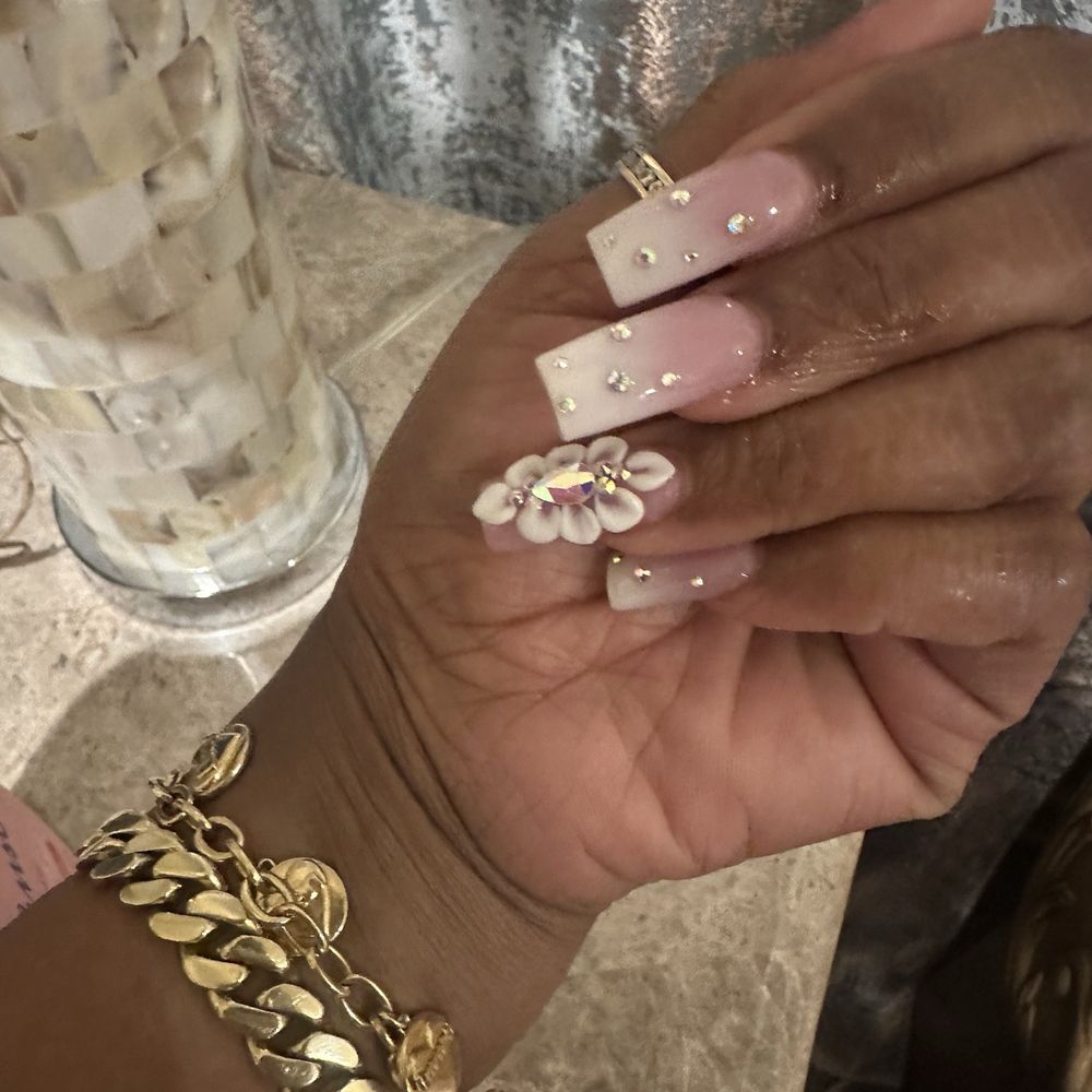 Ci Ci Nails - This is a basic design, but she's great with color matching and duplicating any pic you may want - Nail Salons Near Me - Elkridge, Maryland