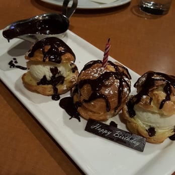 Birroteca Baltimore - Profiteroles and chocolate bday sign - Italian Near Me - Baltimore, Maryland