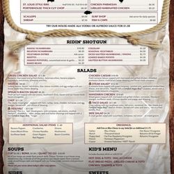 Muddy Waters Cafe & Grille - Menu listed on the website.