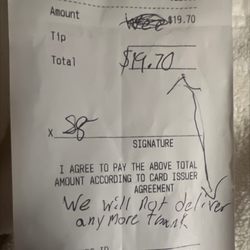 Domino's Pizza - Bad service does not entitle a tip- take business elsewhere like Moab Canyon Pizza Co