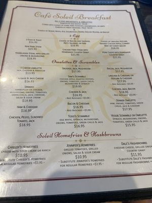 Menu photo 3 Cafe Soleil El Sobrante, CA