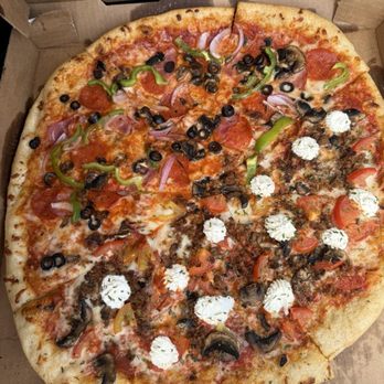The Pizza Joint - The pizza wasn't horrible but it wasn't great either, just a good pizza. Jeffrey on the top left, stache bottom right. - Barbeque Near Me - Horizon City, Texas