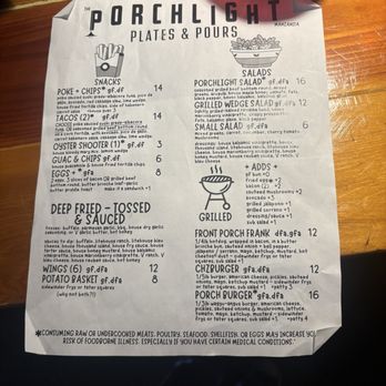 Porchlight - Menu - Salad Near Me - Nehalem, Oregon Porchlight - Menu - Salad Near Me - Nehalem, Oregon