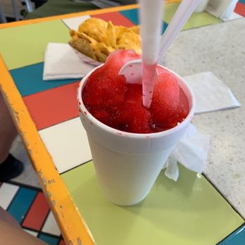 Pontilly Sno - Medium snow cone with strawberry and pina colada with nachos - Shaved Ice Near Me - New Orleans, Louisiana Pontilly Sno - Medium snow cone with strawberry and pina colada with nachos - Shaved Ice Near Me - New Orleans, Louisiana