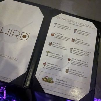Third - Menu - Wine Bars Near Me - Houston, Texas
