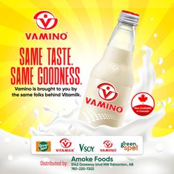 Amoke Foods - Same great taste as vitamilk. Vamino now available at Amoje Foods