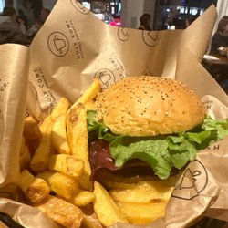Holy Cow! - The Z Burger with raclette cheese and viande des grisons (thinly sliced dried beef) on a nice burger.