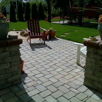 Garden of Secrets - Interlocking paver patio with columns - Landscaping Near Me - Paterson, New Jersey Garden of Secrets - Interlocking paver patio with columns - Landscaping Near Me - Paterson, New Jersey