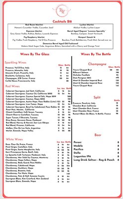 Menu photo 7 The Red Room Costa Mesa, CA